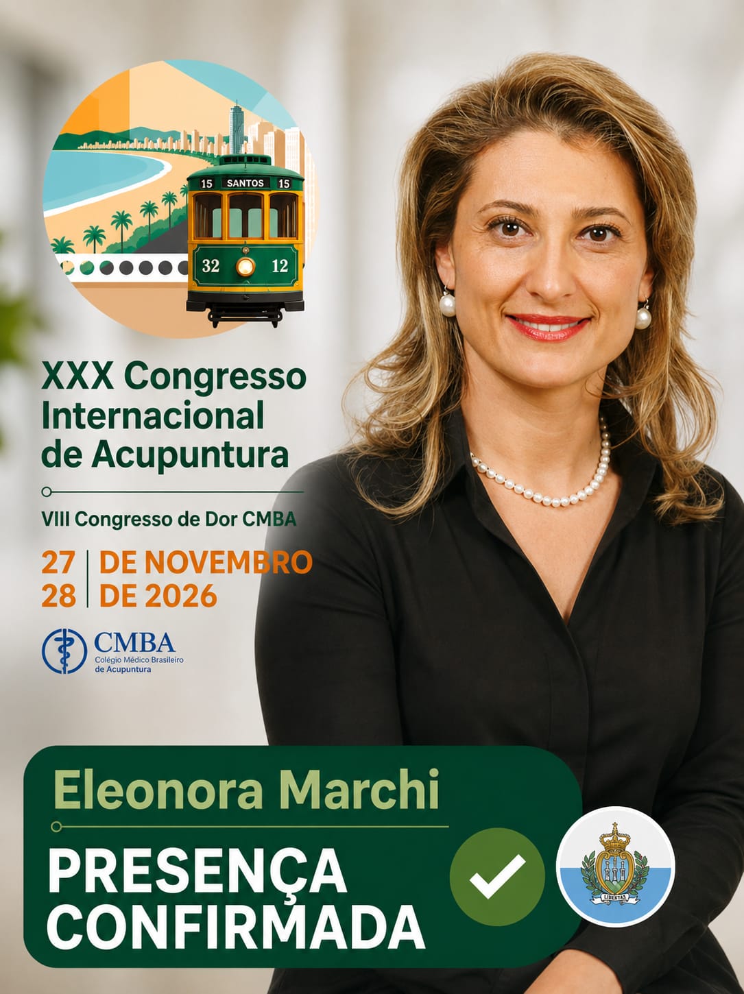Eleonora Marchi, convidada internacional confirmada de São Marinho